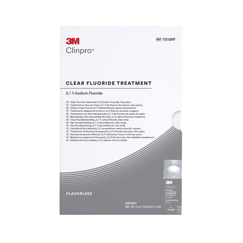 Clinpro Clear Fluoride lízátka L-Pop bez příchutě 100 ks