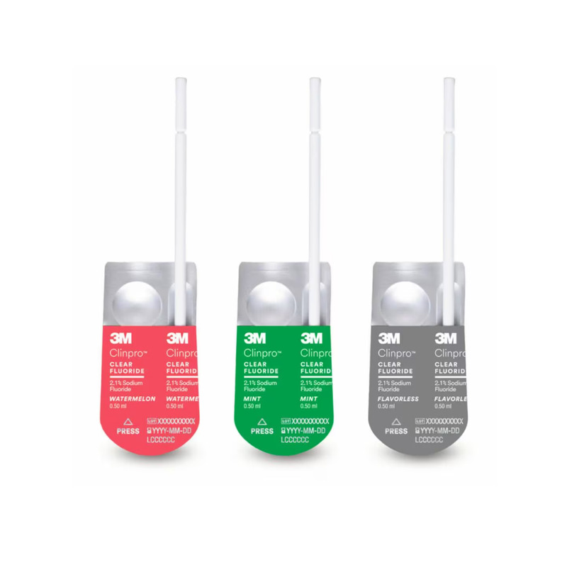 Clinpro Clear Fluoride lízátka L-Pop máta 100 ks