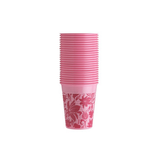 Pohárky Monoart Floral růžový 200ml, 100 ks