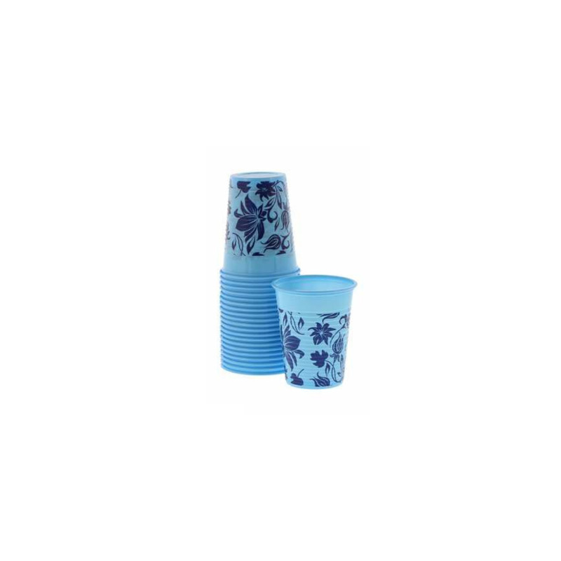 Pohárky Monoart Floral modrý 200ml, 100 ks
