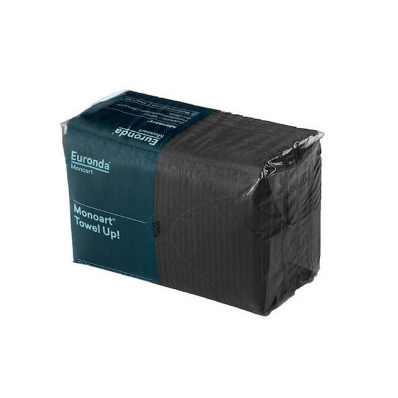 Roušky skládané Towel-Up černá 33x45cm 500ks Monoart