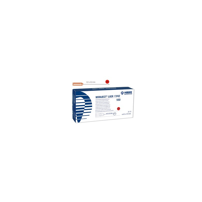 Miraject LUER 17/42 0,5mm 42mm 100ks