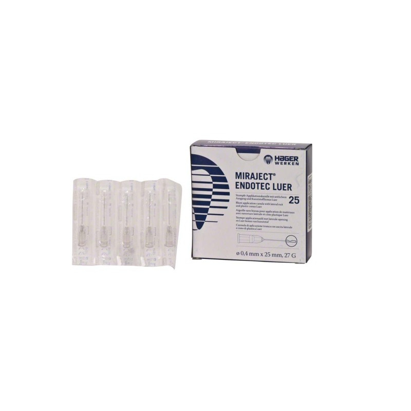 Miraject Endotec Luer, 27G průměr 0,40mm, šedá