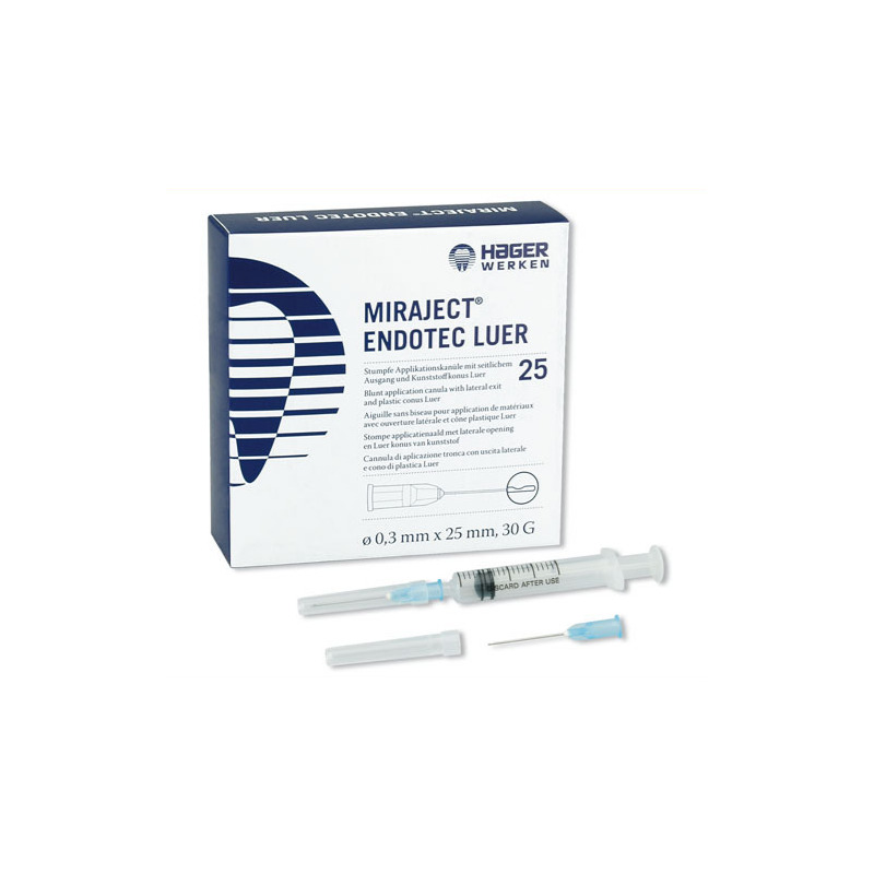 Miraject Endotec Luer, 23G průměr 0,60mm, modrá