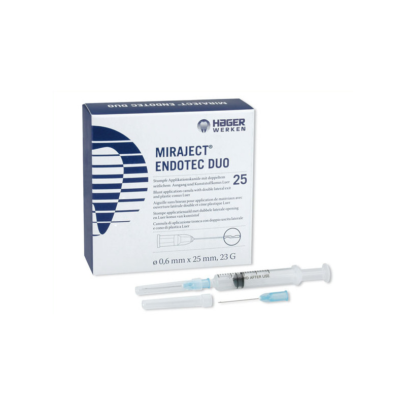 Miraject Endotec Duo, 23G průměr 0,60mm, modrá