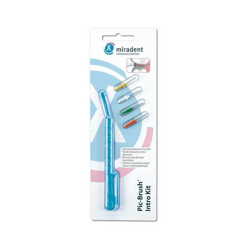 Pic Brush mezizubní kartáček držák + 4 ks modrý transparentní