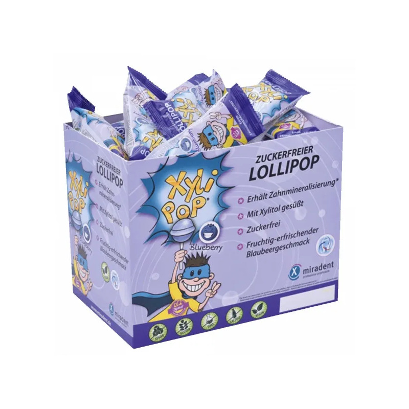XyliPOP lízátko bez cukru borůvka 25x6g