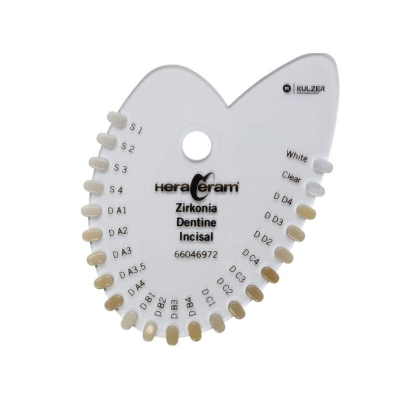 HeraCeram Zirconia 750 vzorník Dentine Incisal