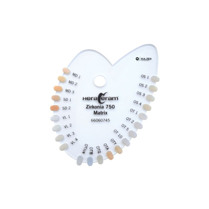 HeraCeram Zirconia 750 vzorník Matrix