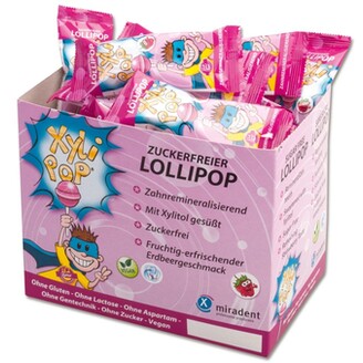 XyliPOP lízátko bez cukru jahoda 25x6g