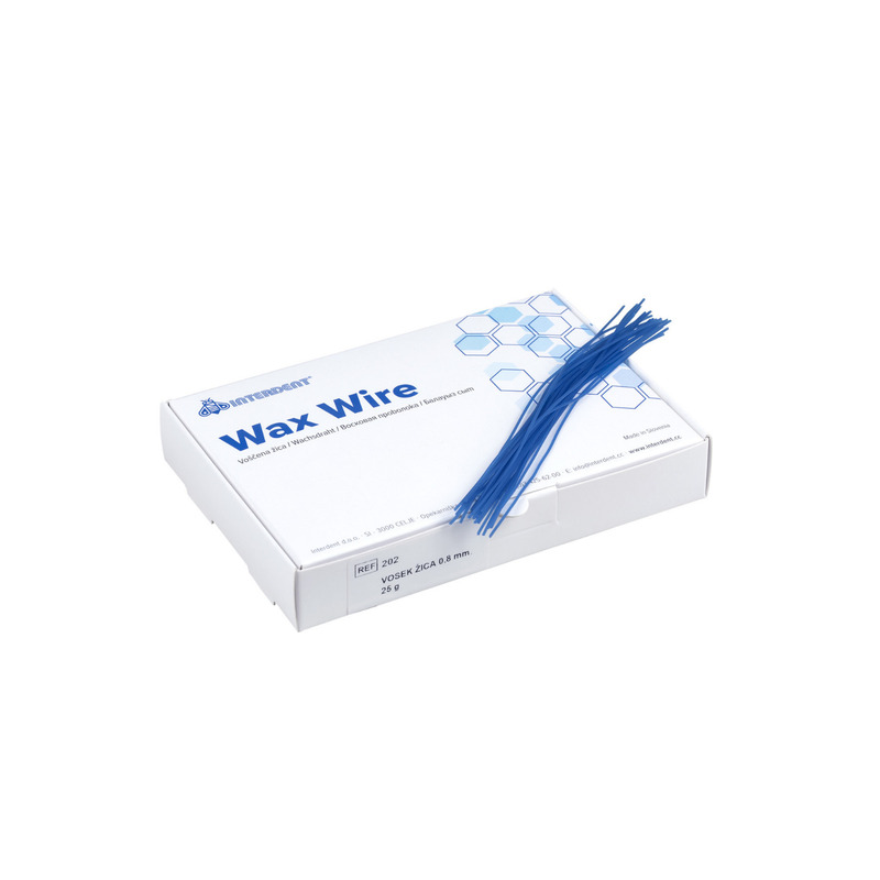 Voskový drát řezaný modrý 0,7mm 25g