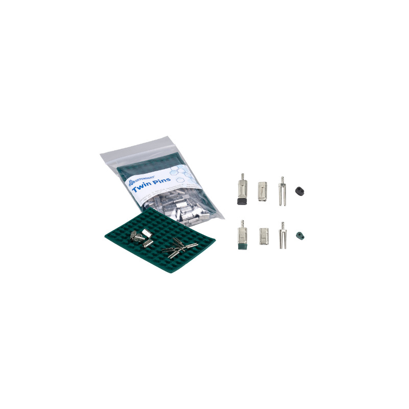 Dvojité čepy s pouzdrem a zátkou 13 mm 100 ks