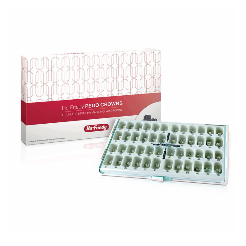Hu-Friedy nerezové korunky PEDO Introductory Kit, 48 ks