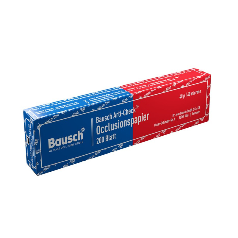 Artikulační papír mod/čer BK80 104x20mm 200 ks 40µ