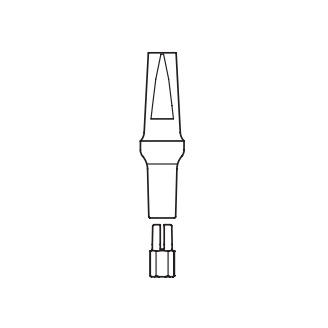 Abutment 360° - rovný, zelená 3,3/1 mm 1 ks