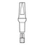Abutment 360° - rovný, zelená 3,3/1 mm 1 ks