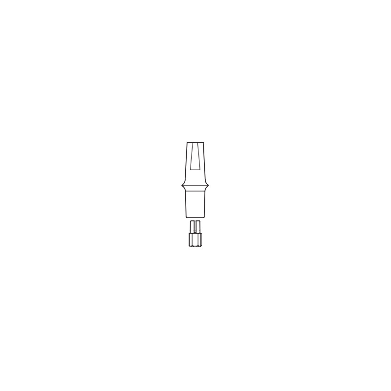 Abutment 360° - rovný, žlutý, 4,1, 1ks