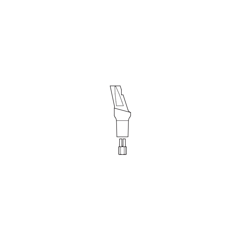 Abutment 360° - lomený 15°, zelená 4,1/2 mm 1 ks