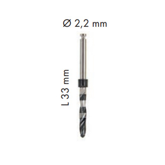 Vrták pilotní krátký průměr 2,2/33mm 1 ks