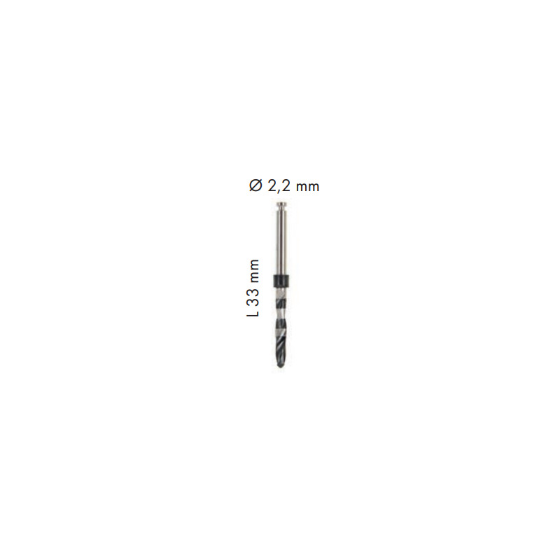 Vrták pilotní krátký průměr 2,2/33mm 1 ks