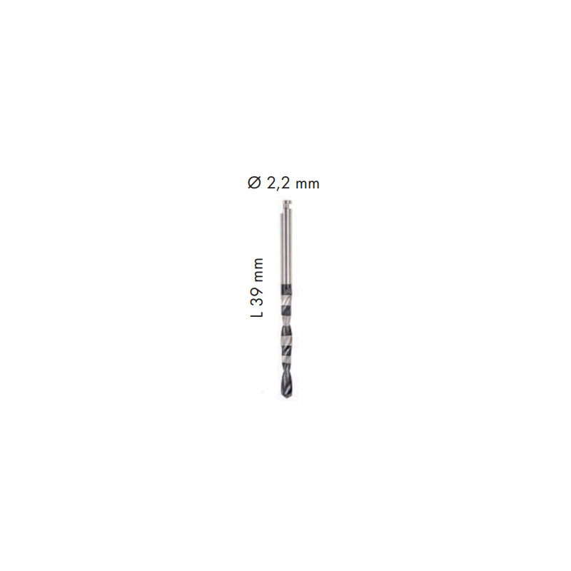 Vrták pilotní dlouhý průměr 2,2/39mm 1 ks