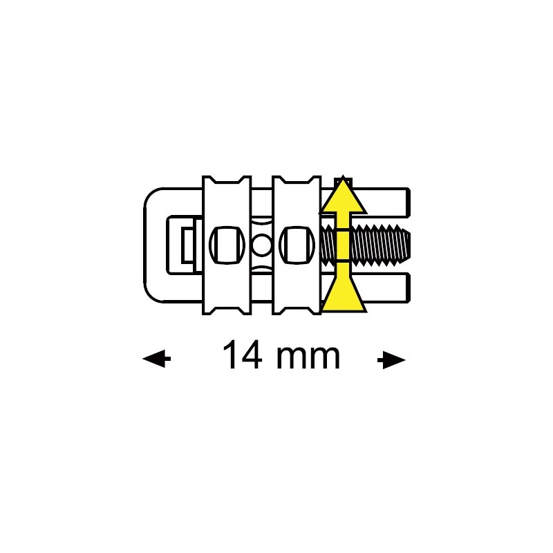 Šroub mikro sektorový s rovnou vodící deskou 14 mm 100 ks #6 mm
