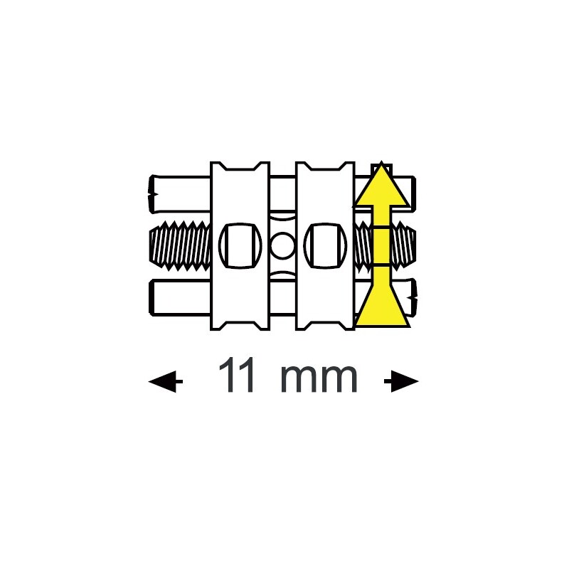 Šroub střední 11 mm 10 ks