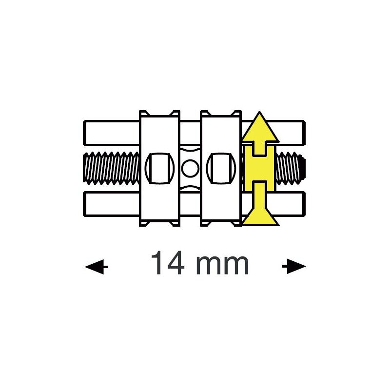 Šroub střední 14 mm 10 ks