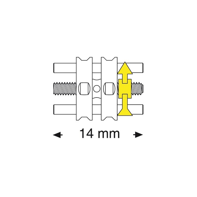 Šroub standardní pro horní čelist 14 mm 10 ks