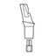 Abutment 360° - lomený 15°, žlutý, 4,1/1 mm 1 ks
