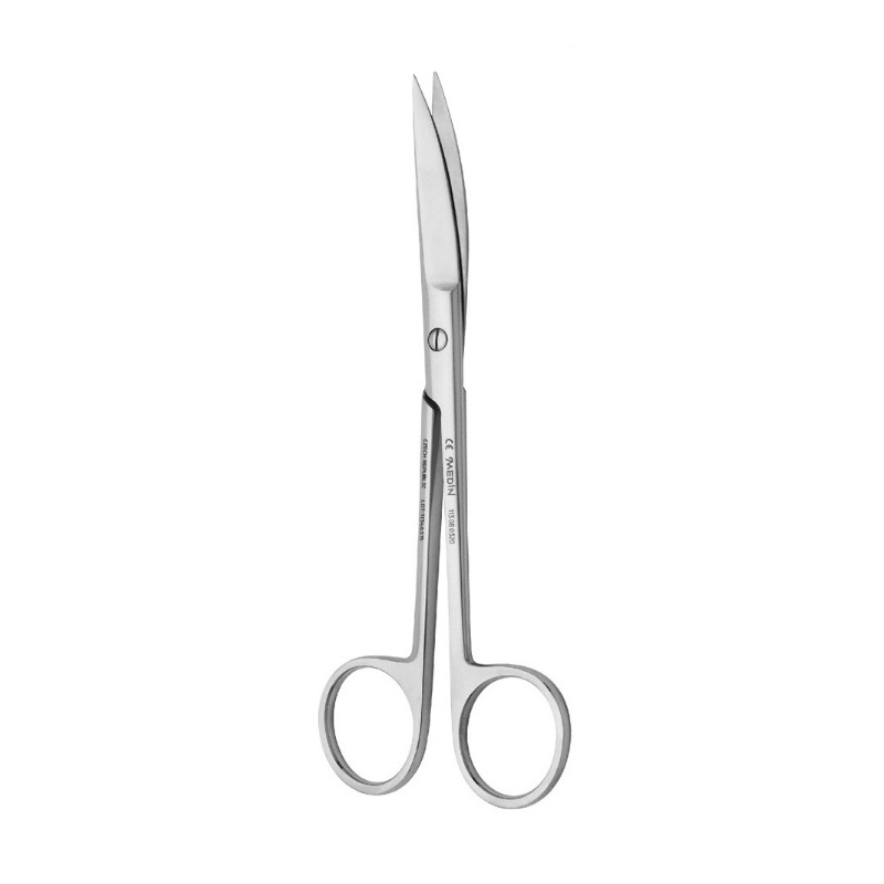 Nůžky chirurgické zahnuté hrotnaté; 150 mm