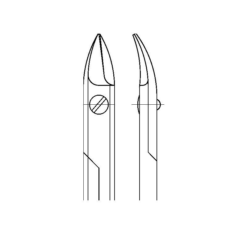 Nůžky na korunky zahnuté; 110 mm