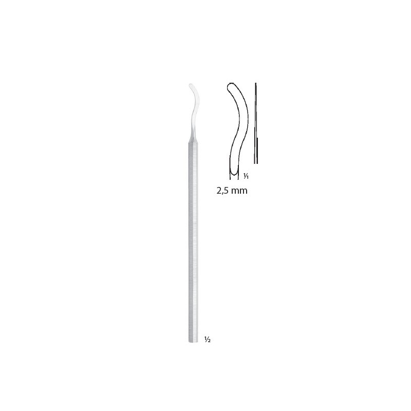 Hladítko pružné; 2,5 mm, 15,5 cm
