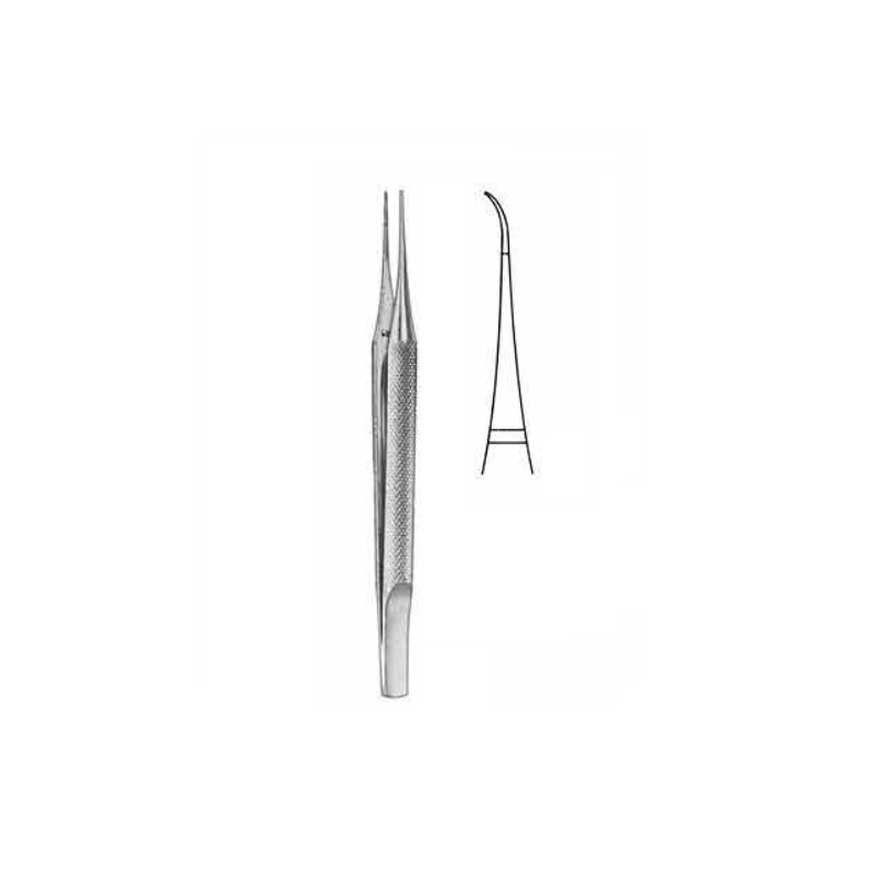 Pinzeta šicí zahnutá 0,3 mm / 12 cm