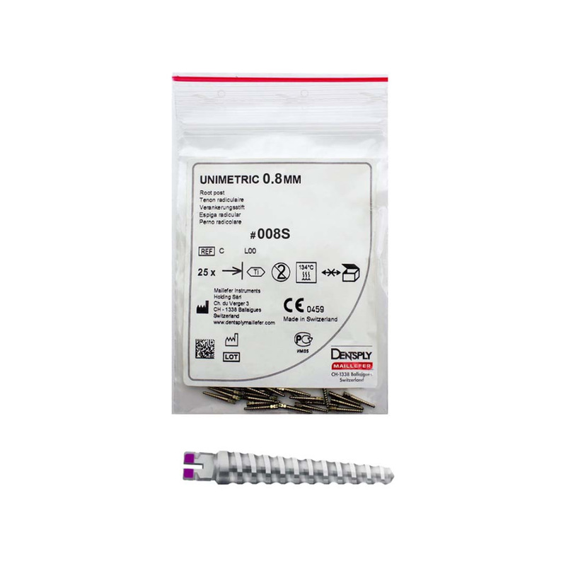 Čepy Unimetric 0,8mm 008S fialová 25ks