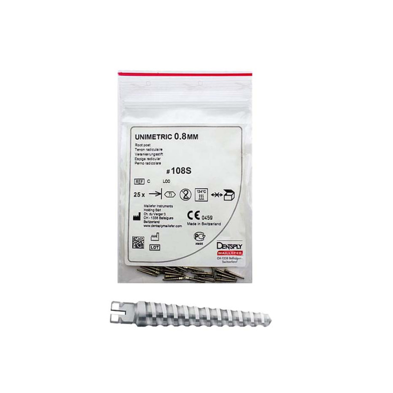 Čepy Unimetric 0,8mm 108S bílá 25ks