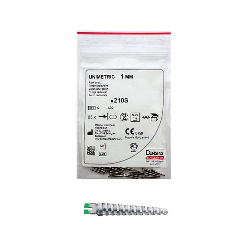 Čepy Unimetric 1,0mm zelený 25ks