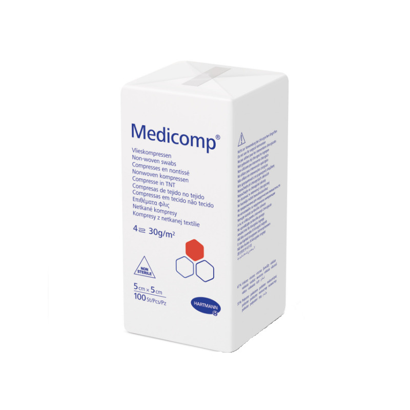 Medicomp 5x5 nesterilní, 4 vrstvy 100ks