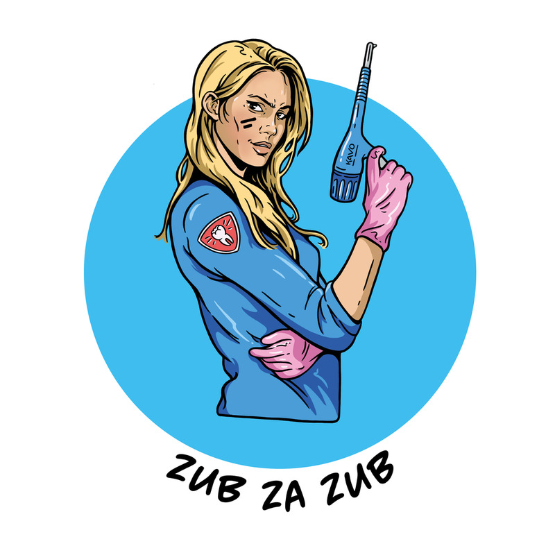 Tričko pánské krátký rukáv bílé s potiskem Zub za zub vel. S