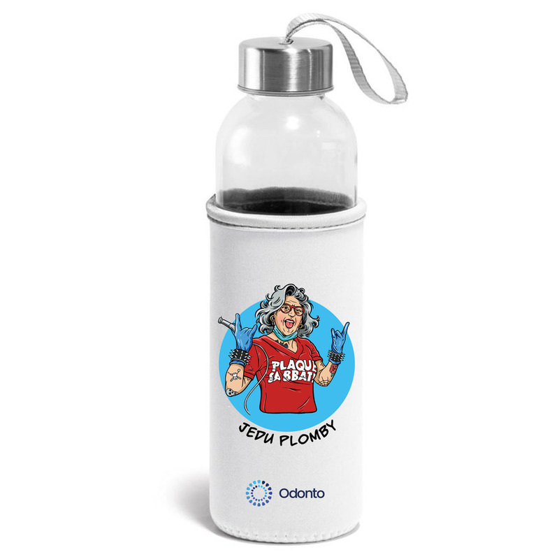 Termoláhev bílá s potiskem Jedu plomby objem 530 ml