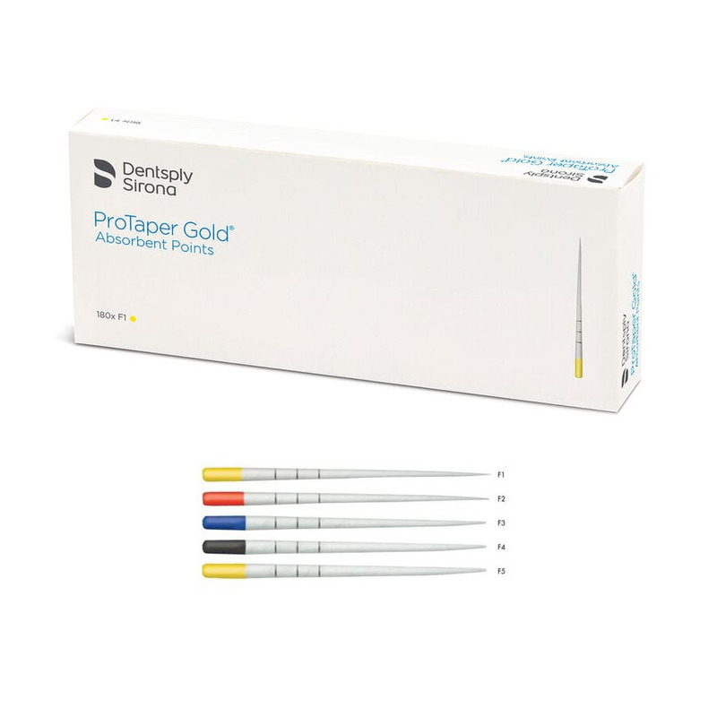 ProTaper Gold čepy papírové F4 černé 180ks