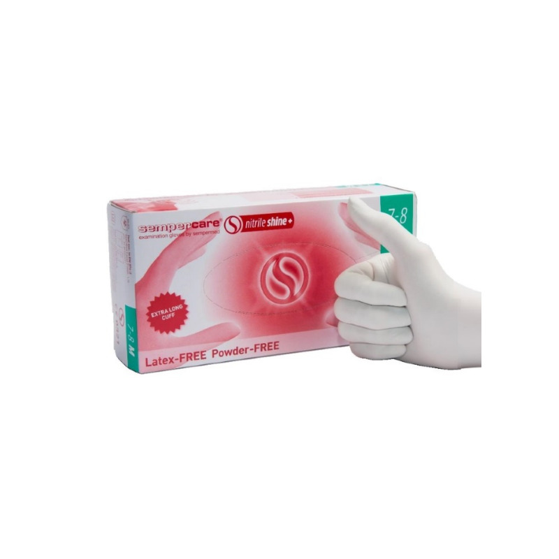 Rukavice Semper Nitrile Shine Plus, vel. S, 150ks