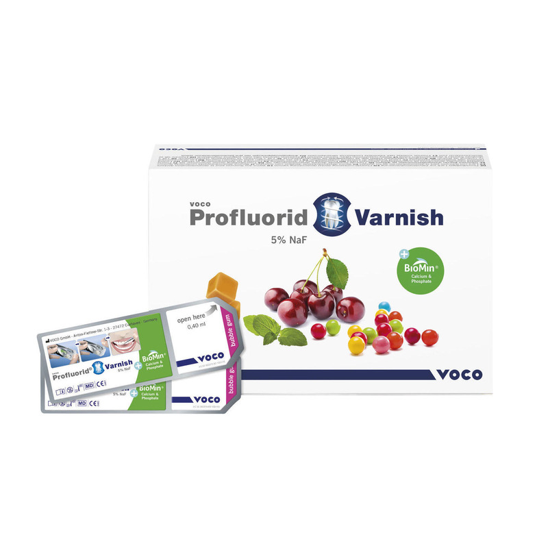 Profluorid Varnish + BioMin singledose 50x0.4ml, žvýkačka