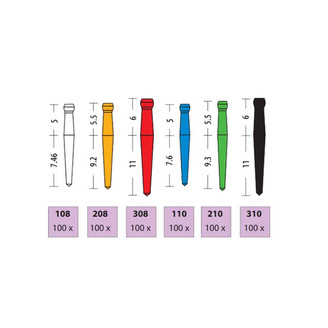 Čepy Uniclip 1,0mm černé 100ks