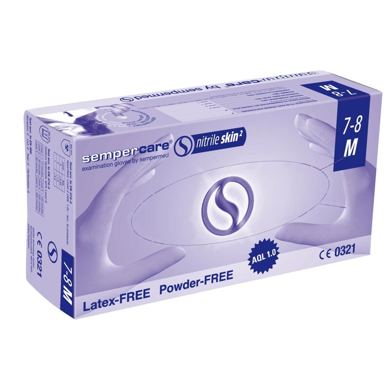 Rukavice Semper Nitrile Skin2, vel. XS, 200ks